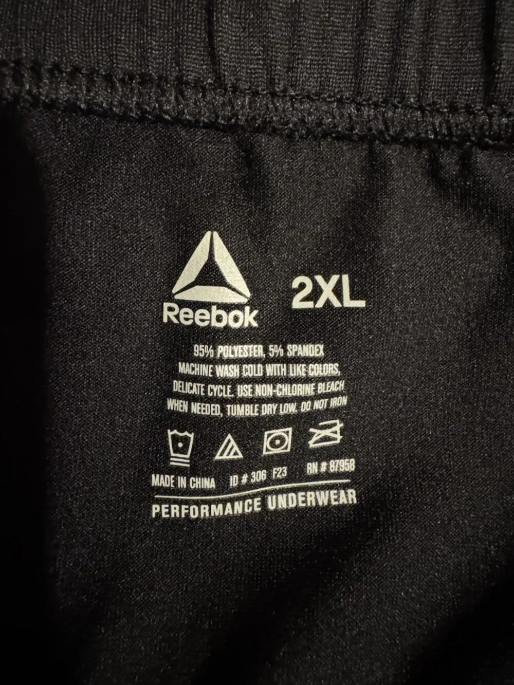 Reebok  Tech Comfort Performance Low Rise Briefs Underwear 5 Pack Size 2XL new